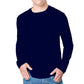 Full Sleeves Navy Blue T-Shirt For Men