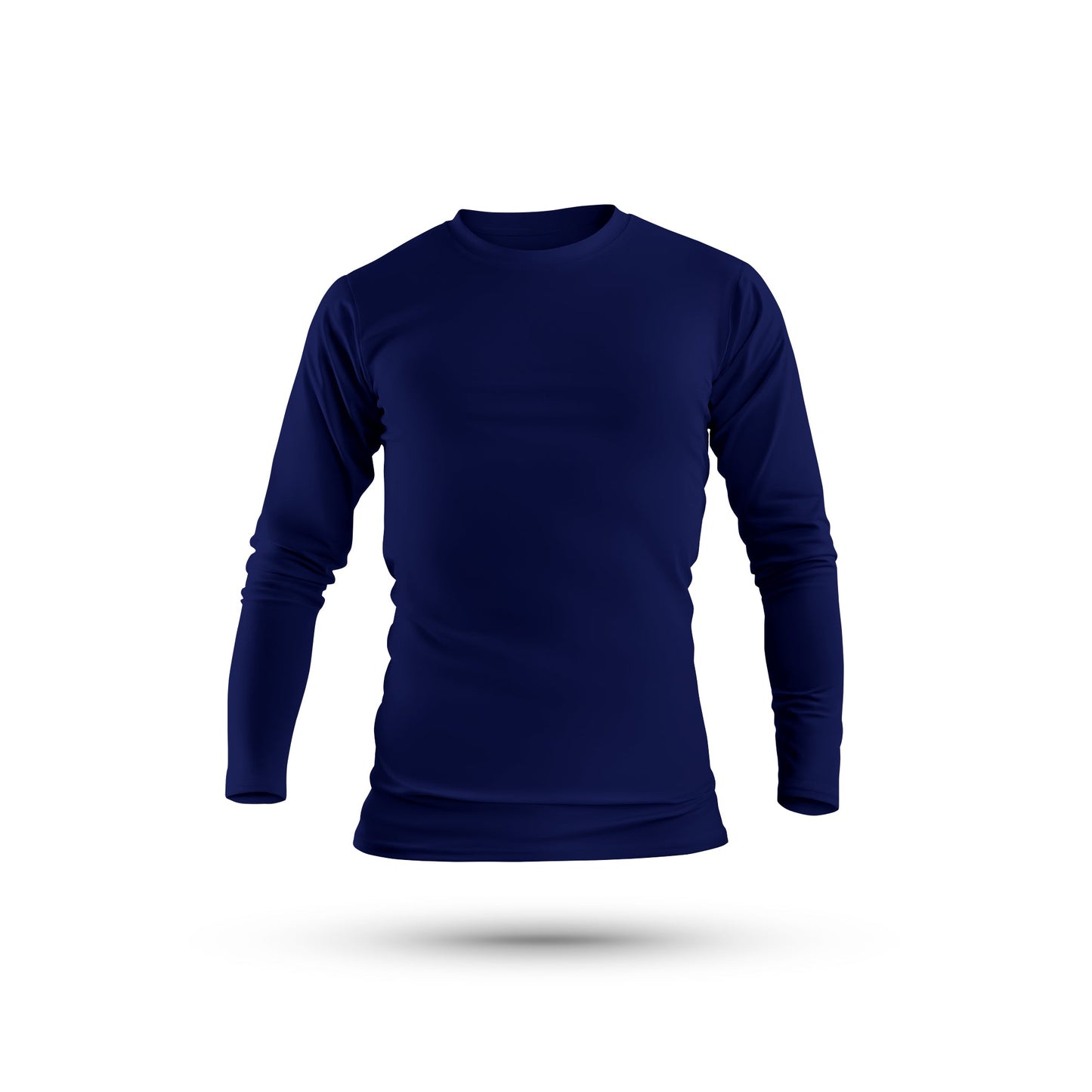 Full Sleeves Navy Blue T-Shirt For Men