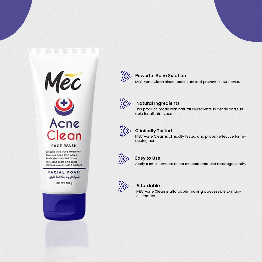 Mec Acne Clear  Face wash 100gm