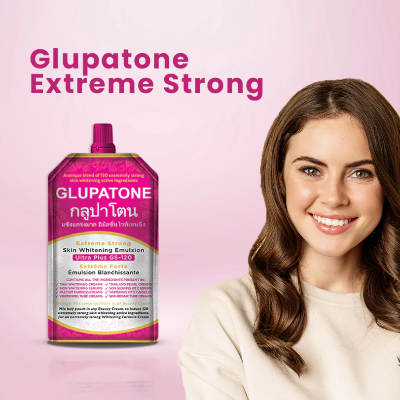 GLUPATONE Extreme Strong Whitening Emulsion Ultra Plus GS-120 For Face & Body 50ml (Pack Of 2)