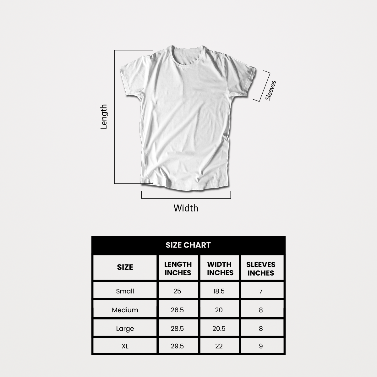 Half Sleeves  White T-shirt For Men